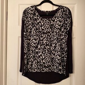 Metaphor Black & white animal print front solid black back and Super soft NWT